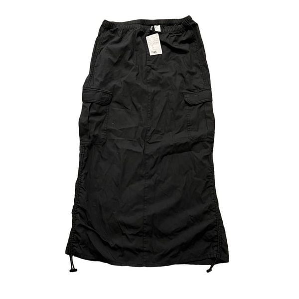 Exclusive H&M black cargo midi skirt size XS jw6YiwGus 