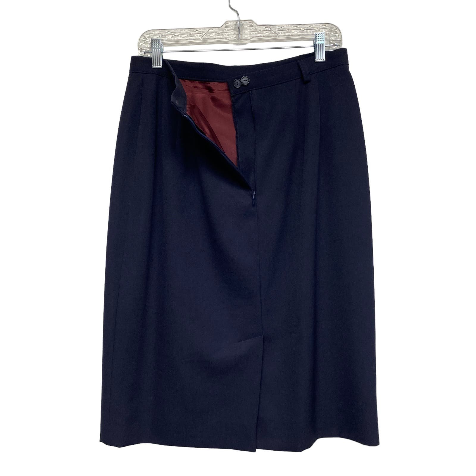 Factory Direct  Vintage Alexon Womens Size 14 Navy Blue Pencil Skirt JbEGJKKCi Low Price