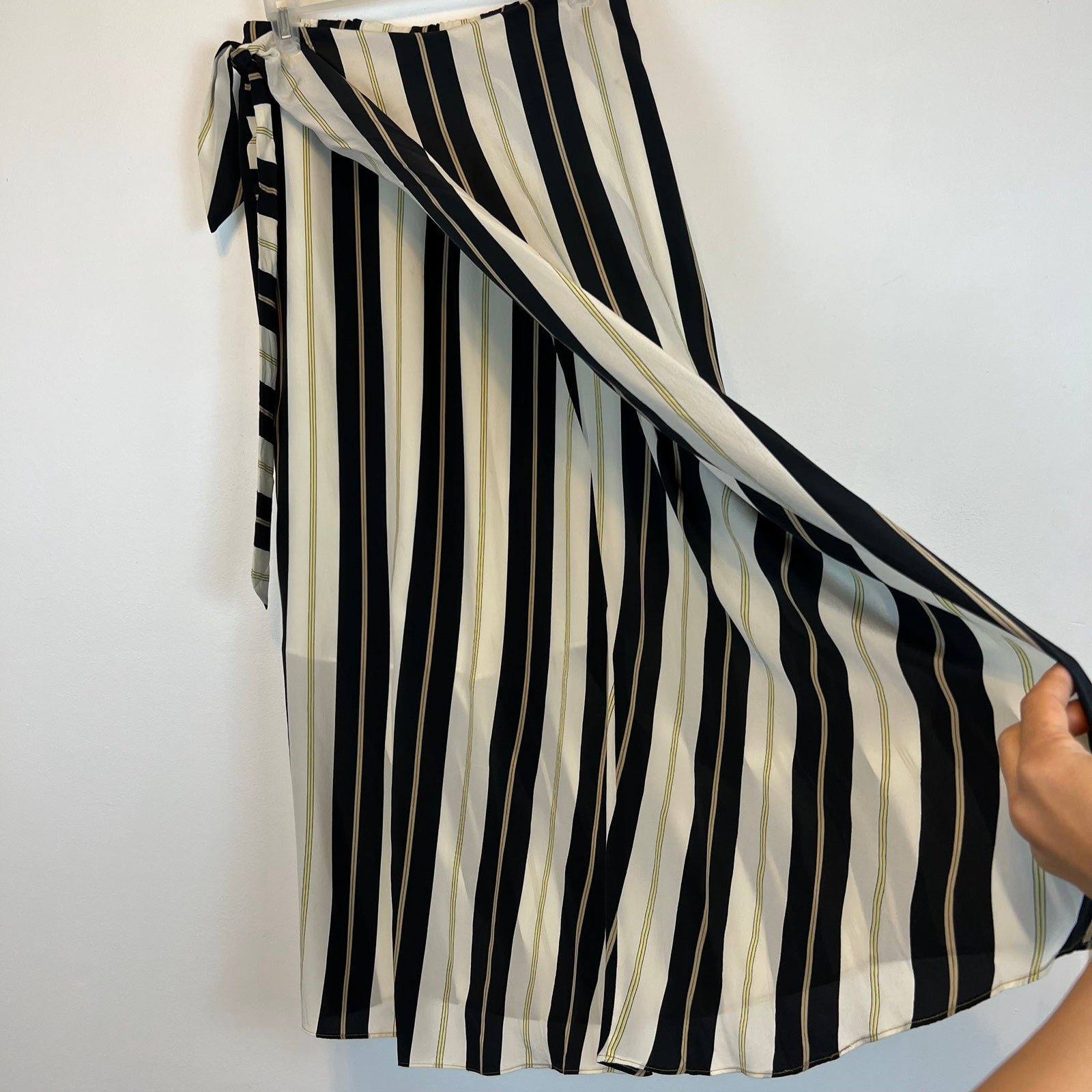 Authentic Tommy Bahama Striped 100% Silk Wrap Midi Skirt gT8a8fM1g Cheap
