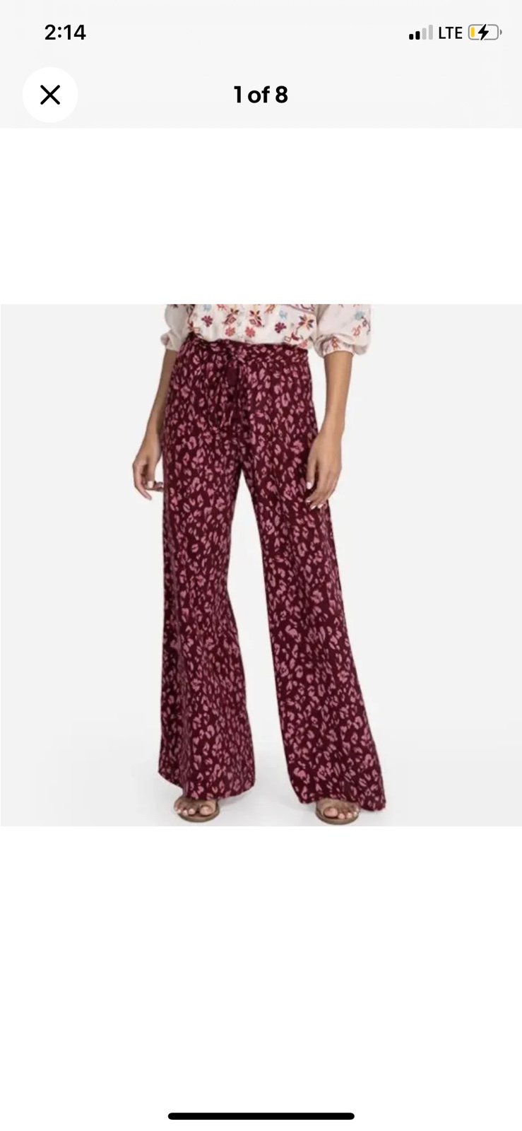 Cheap Johnny Was Oviedo Easy Silk Leopard Printed Pants
