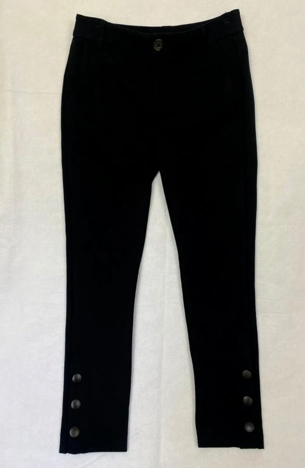 Special offer  CAbi Black Pants Womens size 8 Trouser Ankle Pant with button detailed ankle MK8G1TSUq Everyday Low Prices
