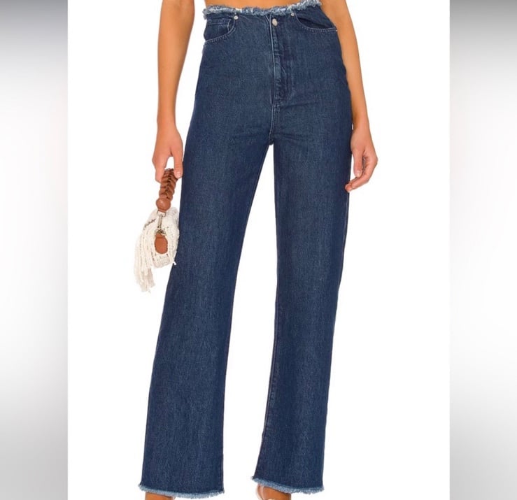 reasonable price NWT WeWoreWhat Frayed Straight Jean in True Blue in size 29 fV6zNqHLp just buy it