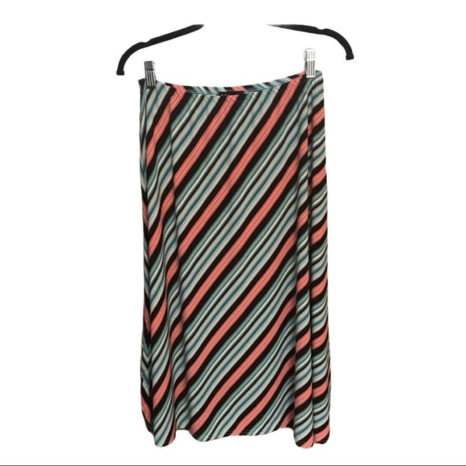 Discounted Diagonal Stripe Spring Skirt Medium Medium k