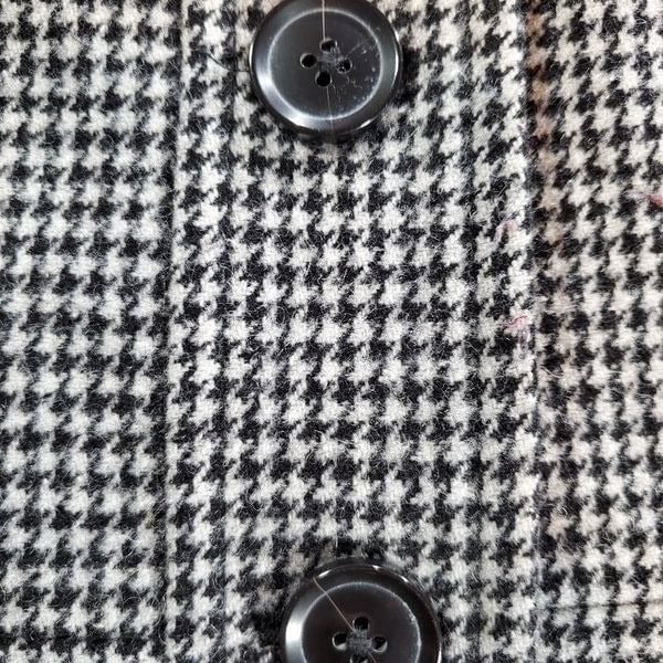 Discounted Banana Republic Black Houndstooth Wool Pea Coat XSmall LYKXFMuR7 Outlet Store