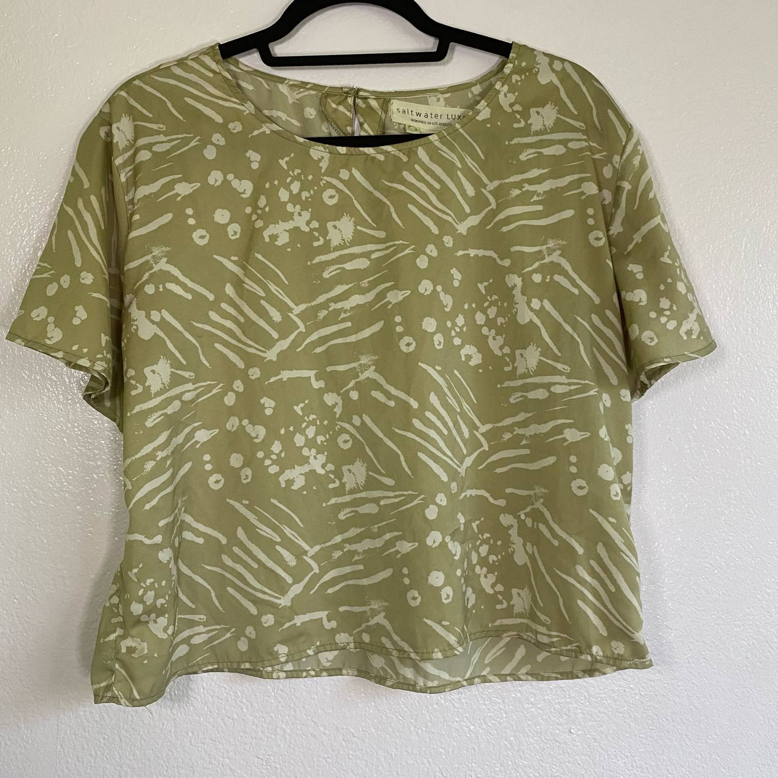 floor price Saltwater Luxe Green Top Shirt Women Size M