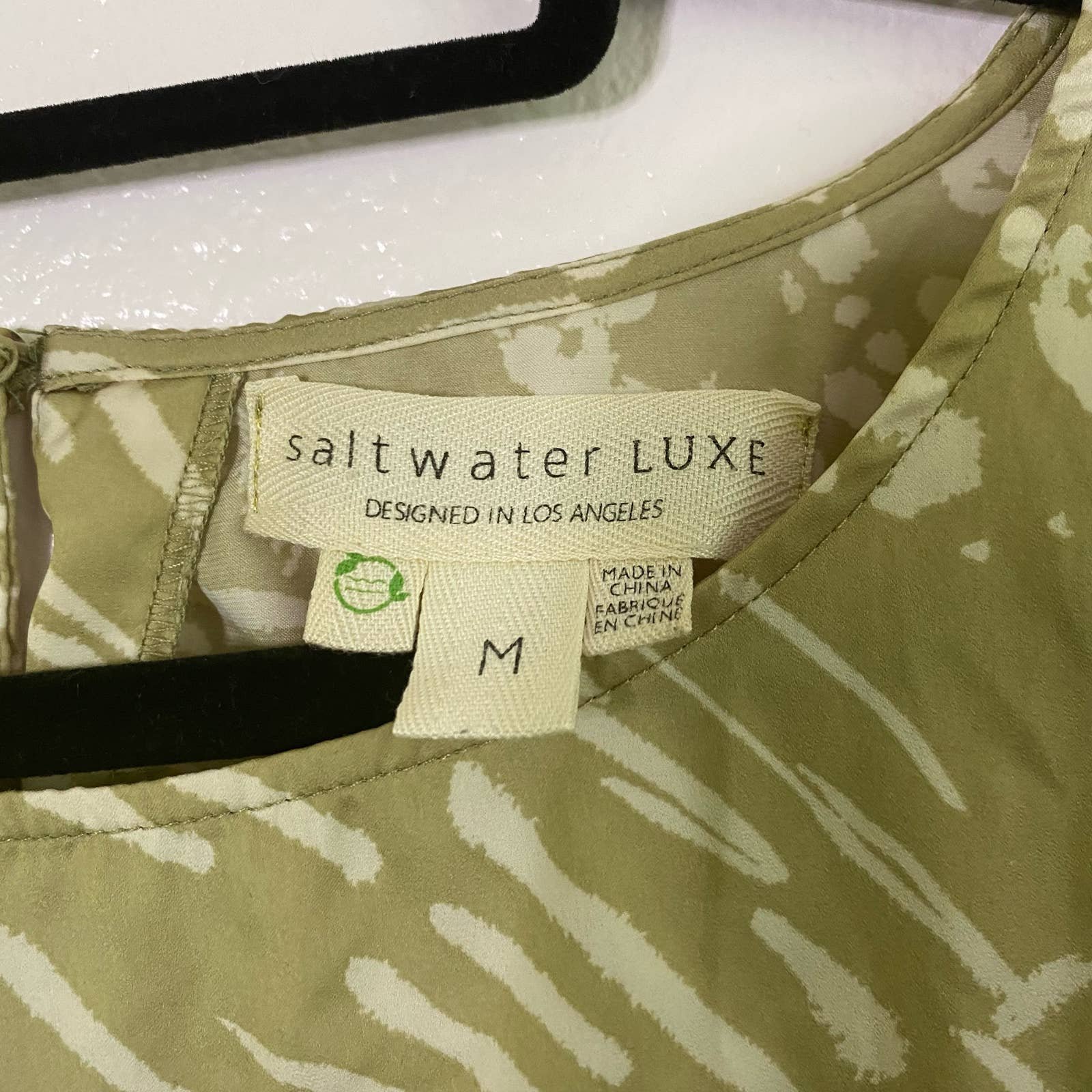 floor price Saltwater Luxe Green Top Shirt Women Size M NyvIt5CA5 online store