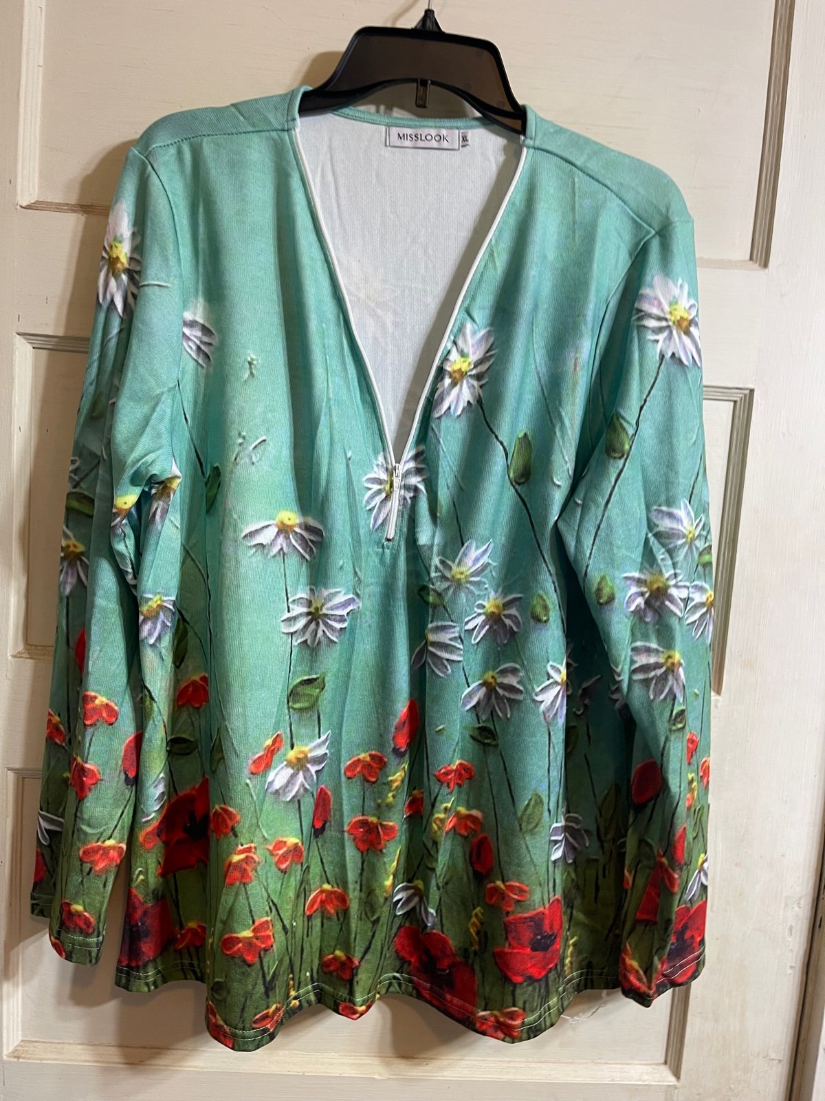 Fashion Green floral sweater from NoraCora size XL fSRj