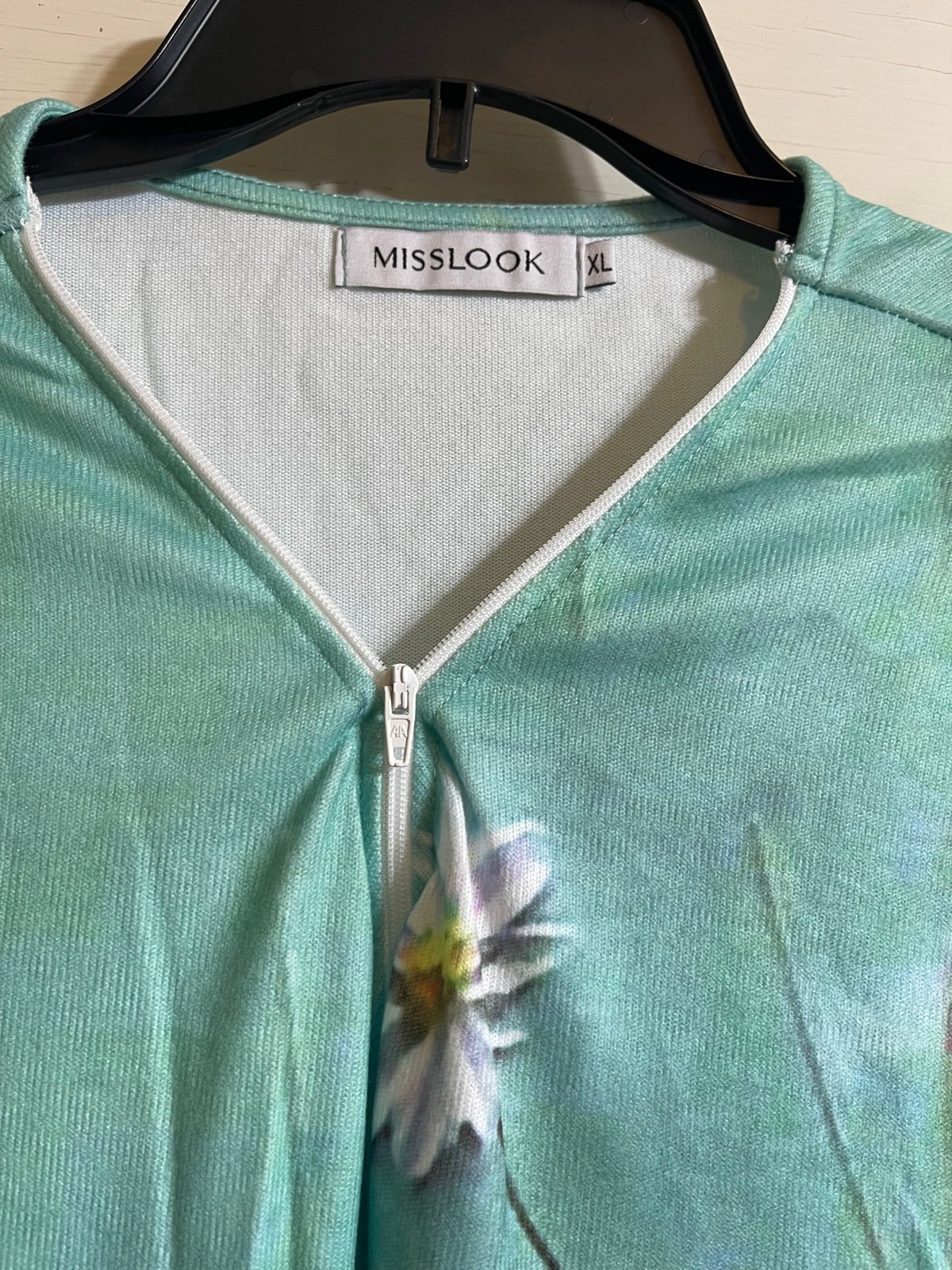 Fashion Green floral sweater from NoraCora size XL fSRjnlPzp Factory Price
