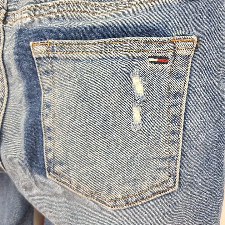 Fashion Tommy Hilfiger Distressed Medium Wash Logo Jeans Size 00 hCBAwecGK Fashion
