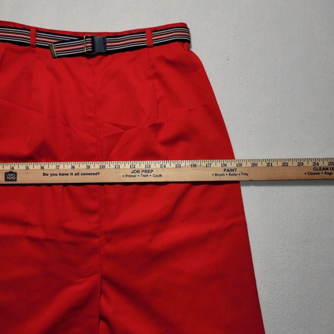 Gorgeous VTG Panther Skirt Red Midi Women´s Size 09 / 10 Made in USA with Belt oxPLS36Cb Buying Cheap