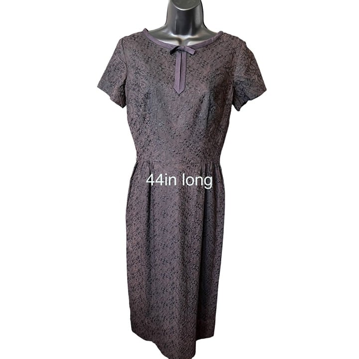 Comfortable L´aiglon Vintage Black Lace Dress Imported Fabric No Size Tag No Belt gYrg0B4kD US Outlet
