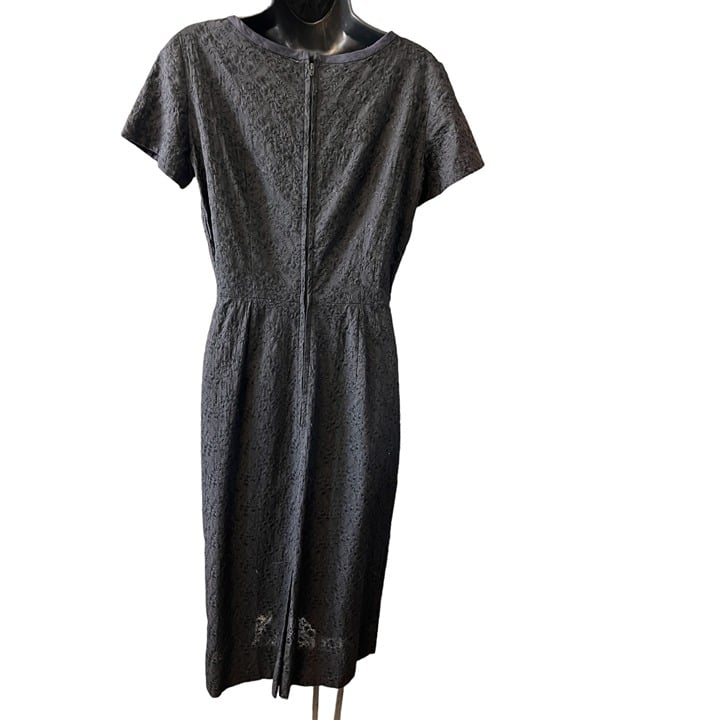 Comfortable L´aiglon Vintage Black Lace Dress Imported Fabric No Size Tag No Belt gYrg0B4kD US Outlet