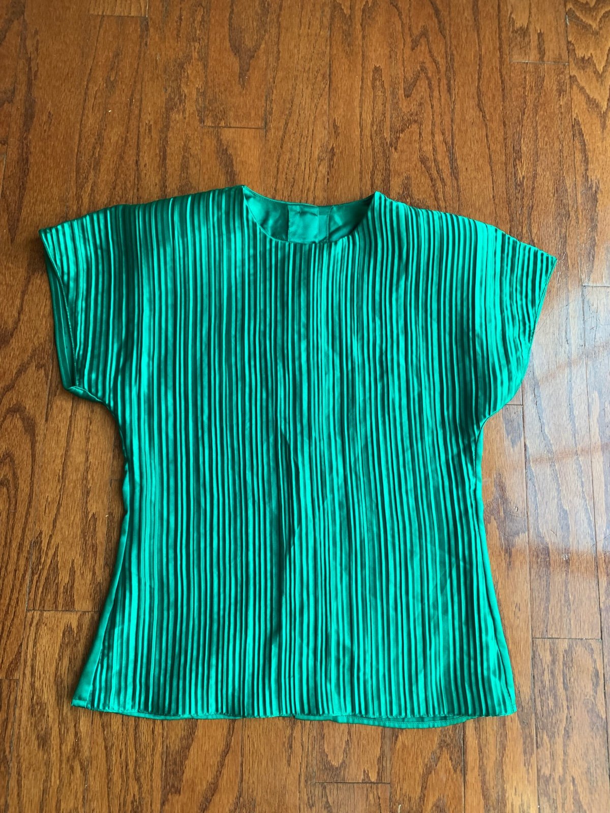 good price San Andre Green Back Button Down Blouse Size
