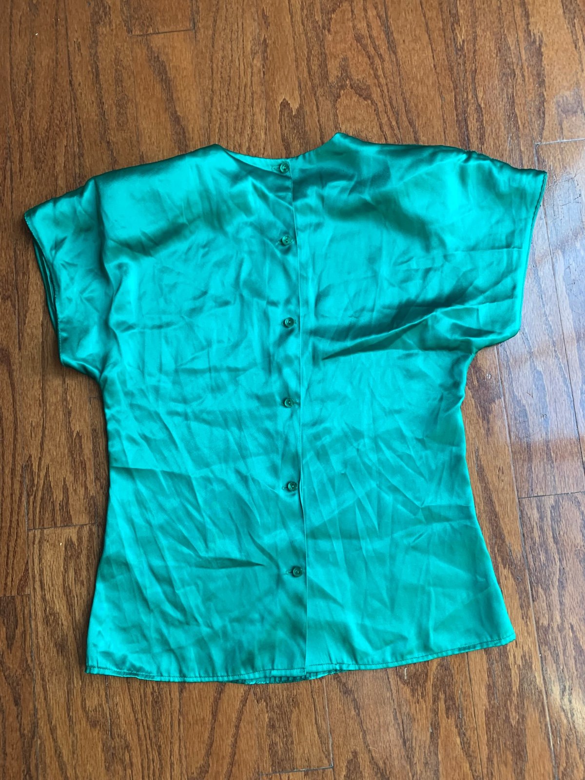 good price San Andre Green Back Button Down Blouse Size 4 fJClxCDZs online store