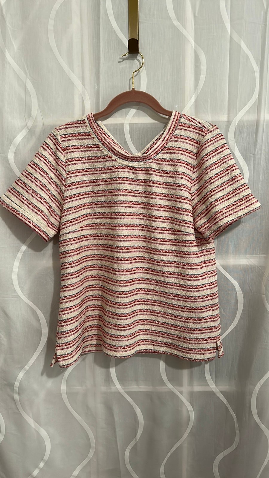 Personality Anthropologie Crew Neck, Striped Top, Size 