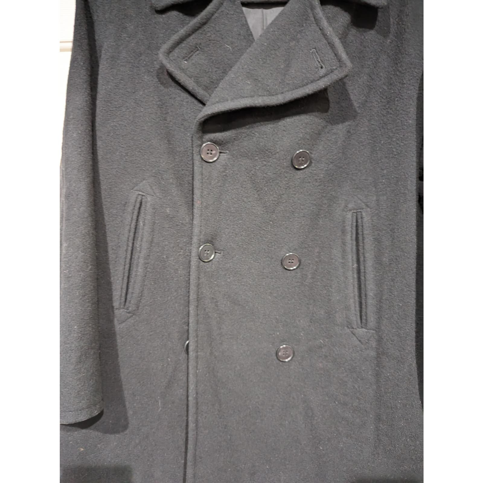 Custom Preston & York for Dillard´s Women´s Black 100% Wool Black Pea Coat size 14 IJkGTPM0e outlet online shop