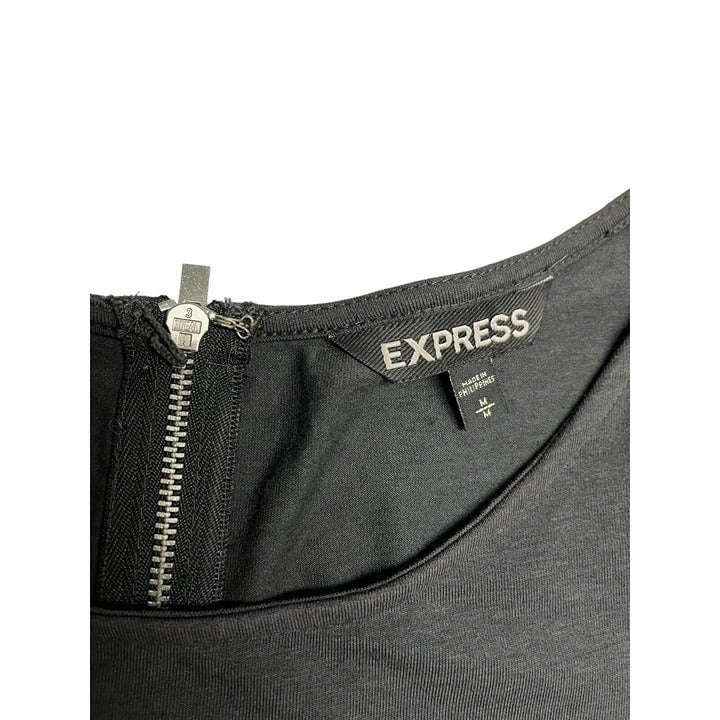 Beautiful Express womens dress SZ Med. gray w/ back zipper, long sleeve, knee length MfzxdsCU3 Buying Cheap