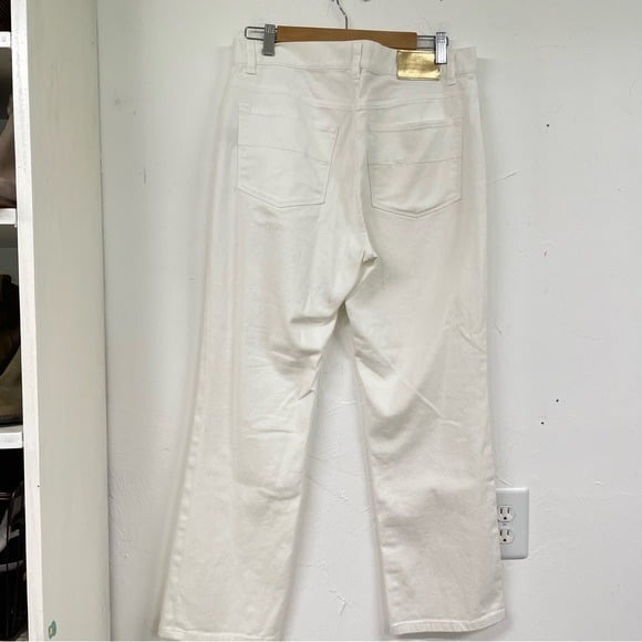Great LRL Ralph Lauren Jeans White Wide Leg Jeans Womens 12 Classic Denim pQH3IJEMq all for you