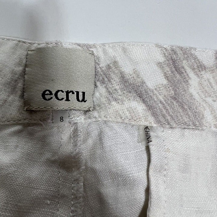 The Best Seller Ecru Women’s Beige Cream Linen Blend Summer Pants Size 8 Chevron Wide Leg P5yVVllcy just for you