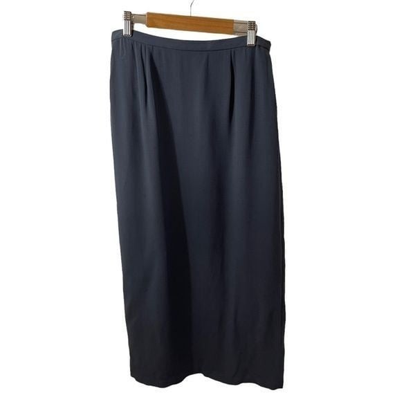 Popular Eileen Fisher Slate Silk Maxi Skirt Size Small 
