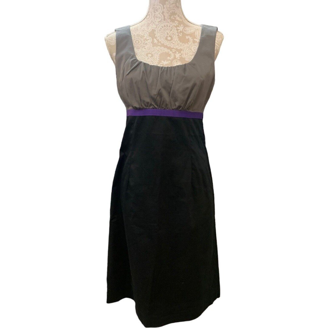 Stylish BODEN Dress Size 10R Black Color Block Sheath Sleeveless Knee Length Womens iqaMeEcdD Buying Cheap