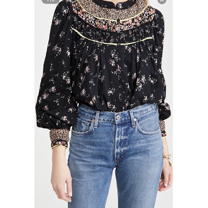Discounted Free People Paloma Printed Blouse Lightweigh