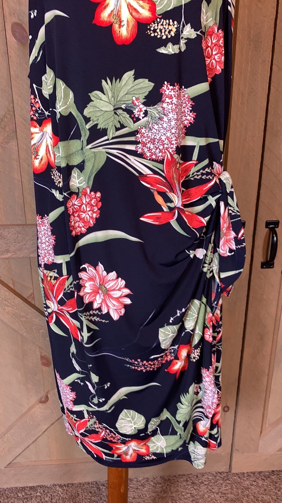 large selection Signature by Robbie Bee faux wrap dress with tropical print Size 2X KLMUOBIuL all for you