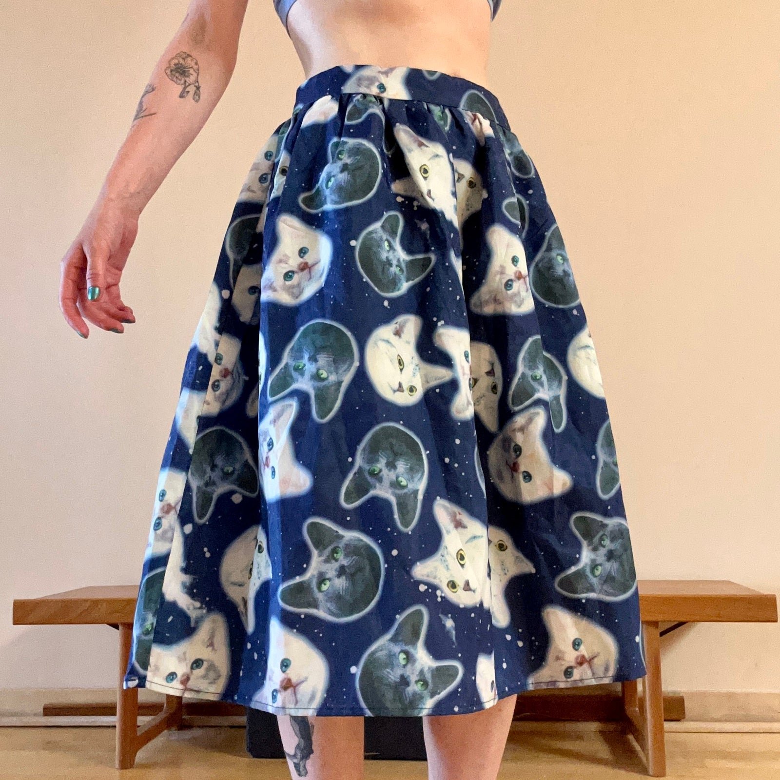 Discounted ModCloth Cat Skirt NWOT OECz3twQG best sale