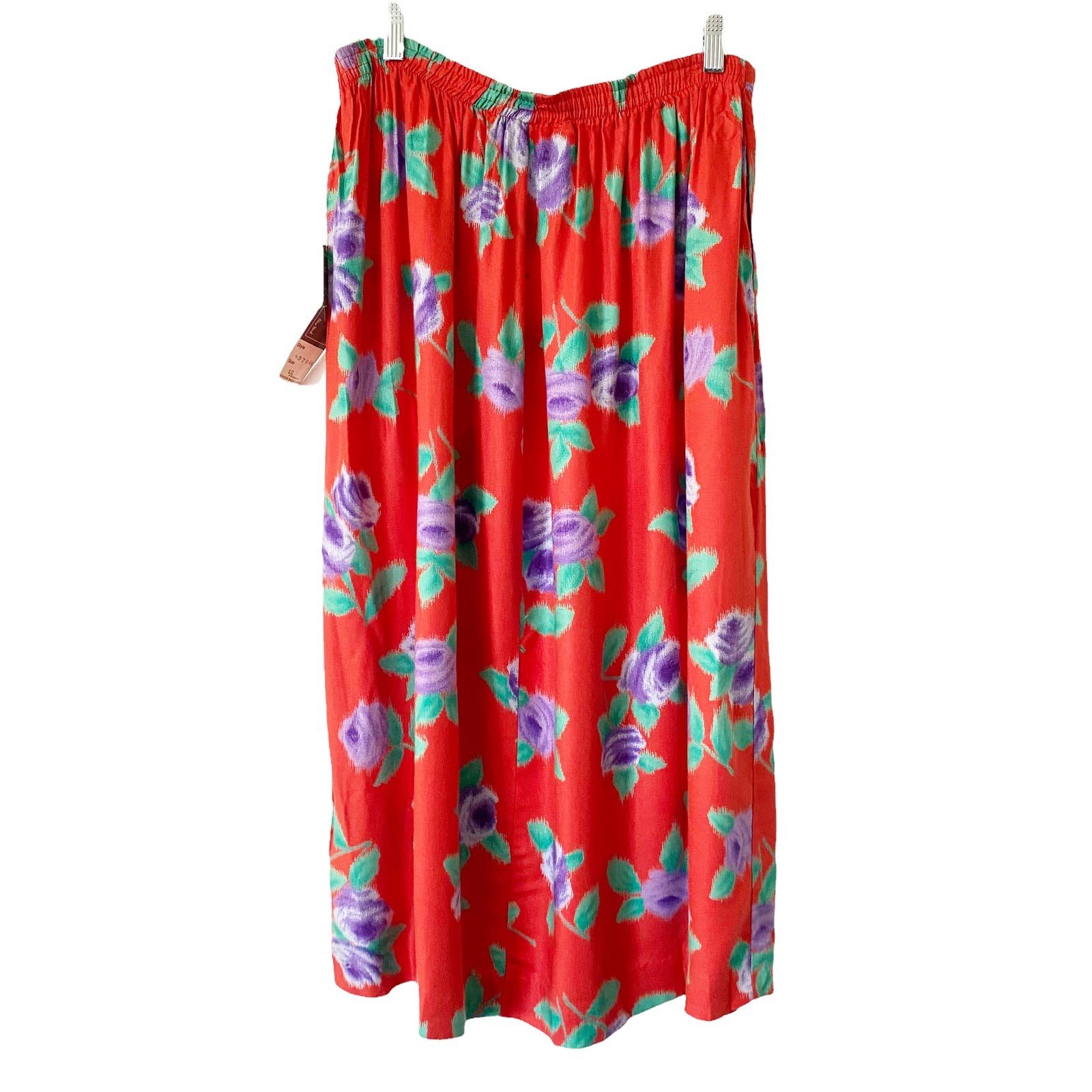 Comfortable Vintage Jimmy Garcia Womens Size L Floral Print Pleated Skirt NNhvwBObC hot sale