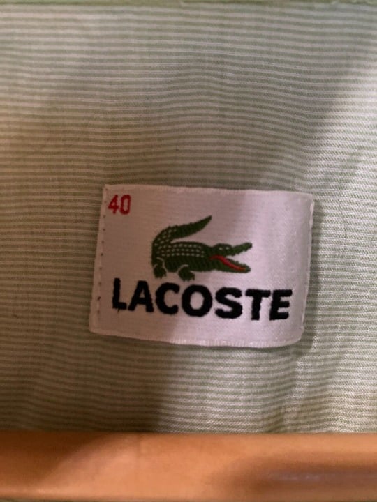 Discounted Light Green Lacoste Open-Collar Button Up Lightweight Summer Shirt Size Small I36WeTEPw Counter Genuine 