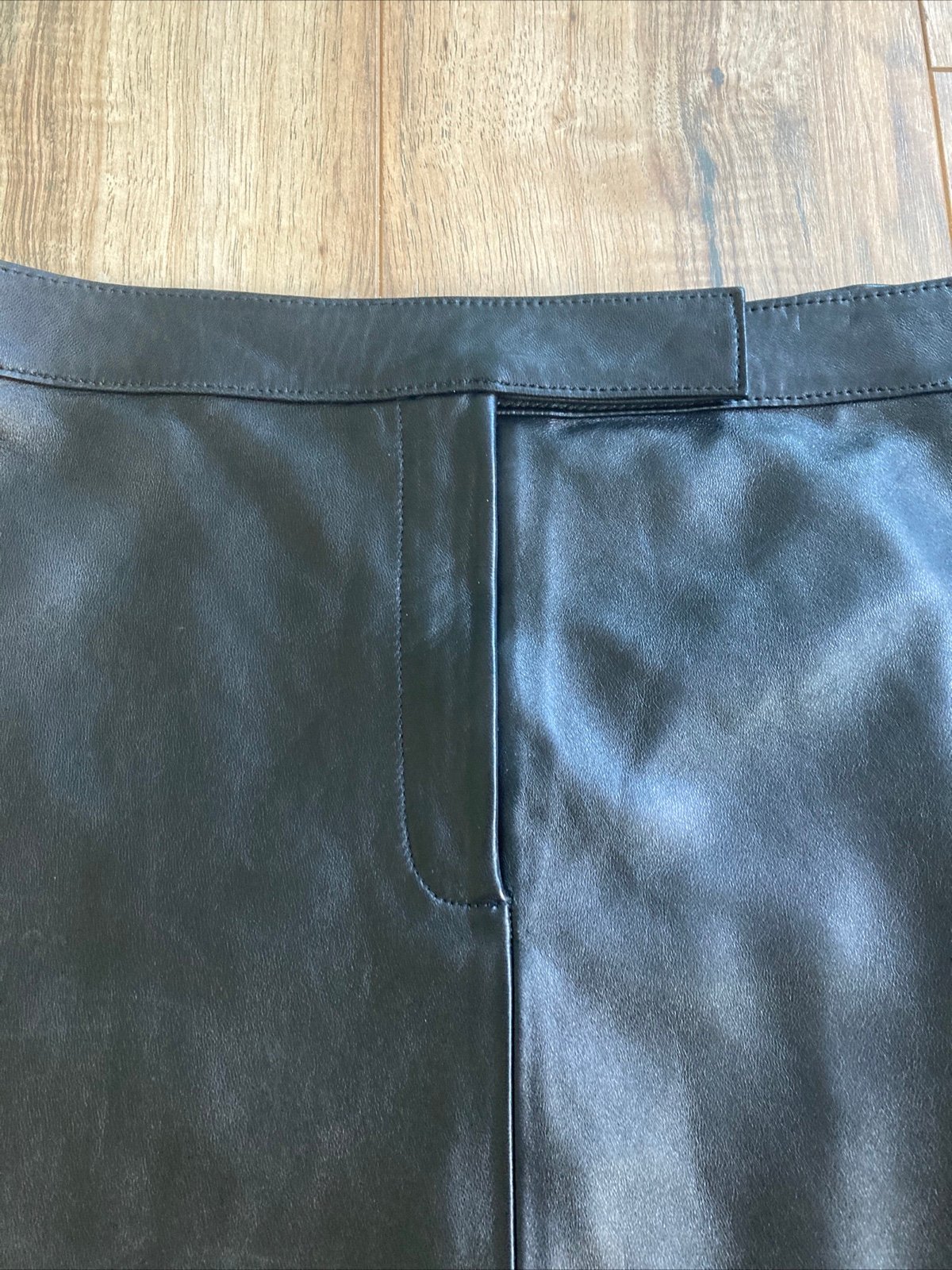 Fashion Vintage Y2K Tommy Hilfiger Women Black 100% Leather Pencil Skirt Lined Sz 12 H4AB2M5yJ Low Price