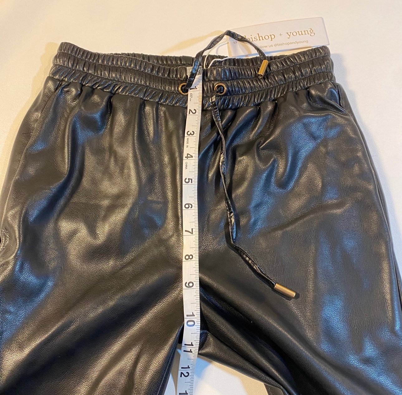 Custom NWT $90 Bishop + Young Size XS Black Iconic Vegan Leather Jogger l9fbvdaMn on sale