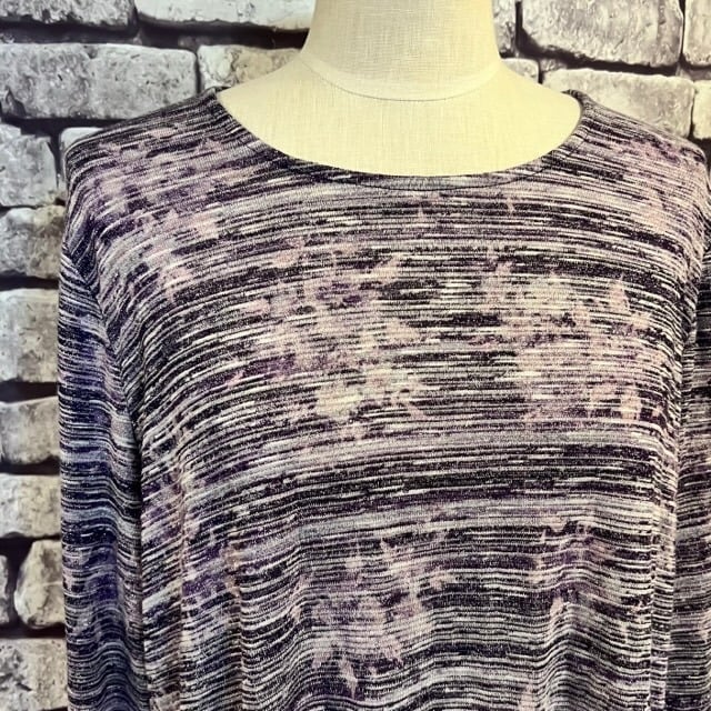 Discounted Chico´s Purple & White Long Sleeve Lightweight Pullover Sweater Size XL pCg0o2XrZ online store
