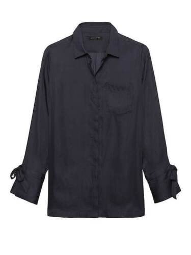 Wholesale price NWT Banana Republic Navy Button Up Career Blouse. Small IQj1qu2yH well sale