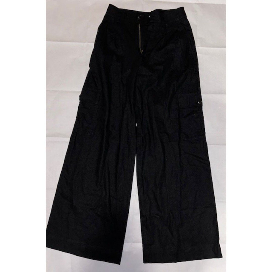 cheapest place to buy  (Sz. 00)- NWT Madewell Wide-Leg Cargo Pants in Linen-Blend in Black o2prUPvyk Zero Profit 