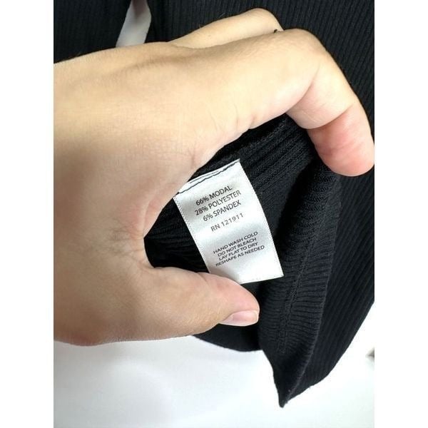 Perfect LNA Long Sleeve Shirt Women’s Black Turtleneck Ribbed V-neck Size Small IIGZmmUGa High Quaity