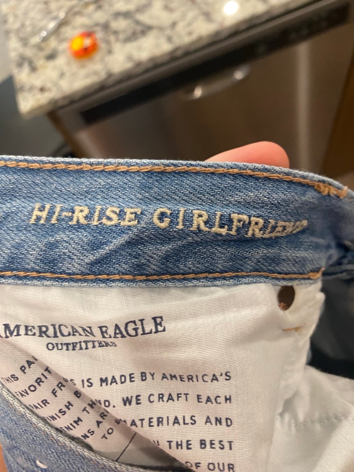 Fashion American Eagle Light Wash Hi-Rise Jeans Size 12 k4zKUxxZX Factory Price