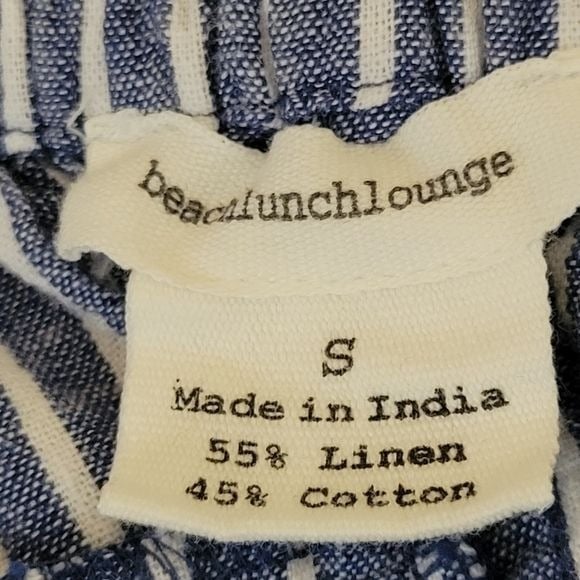 Latest  Beach Lunch Lounge Linen Cropped Pants, Small pcLgMATYK Cheap