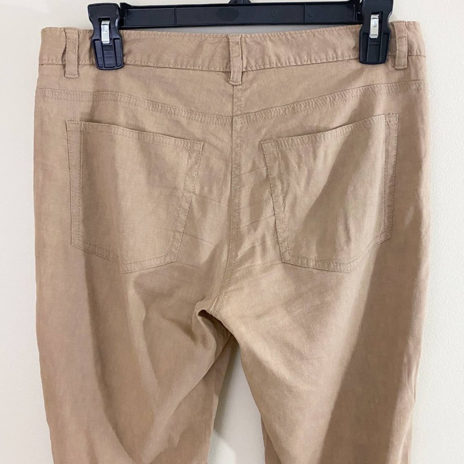 Elegant Theory Khaki Tan Linen Blend Skinny Pants Women´s Size 4 EUC Pockets No Stretch gbjHcpQge Counter Genuine 