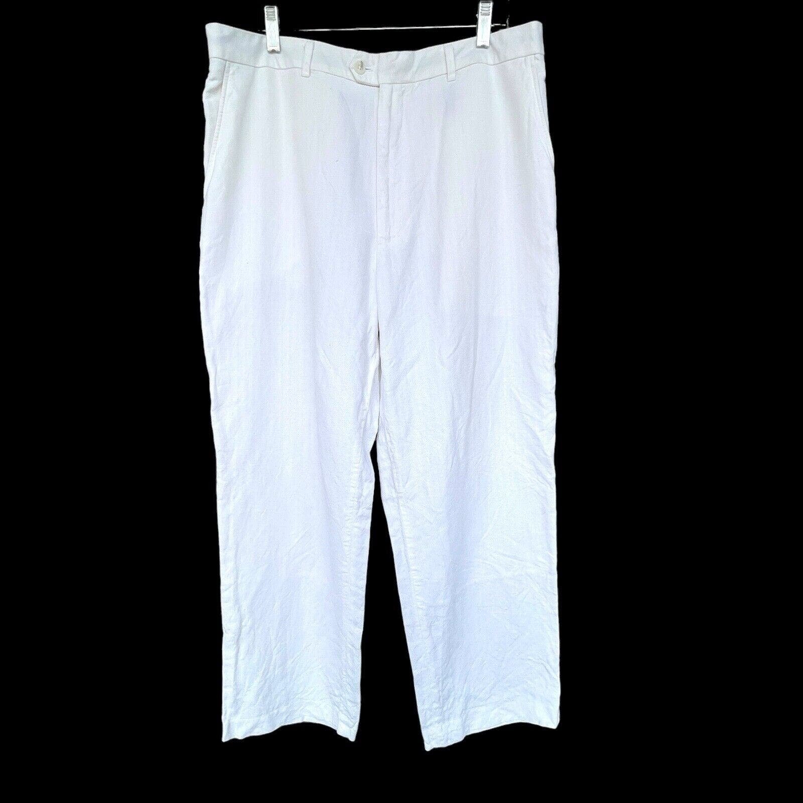 Classic Claiborne Pants Womens Size 38/32 White Linen B