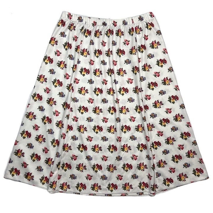 Stylish Vintage 1970s Midi Skirt Floral Women´s Union Made Cottage Garden mKeV8qFPX well sale