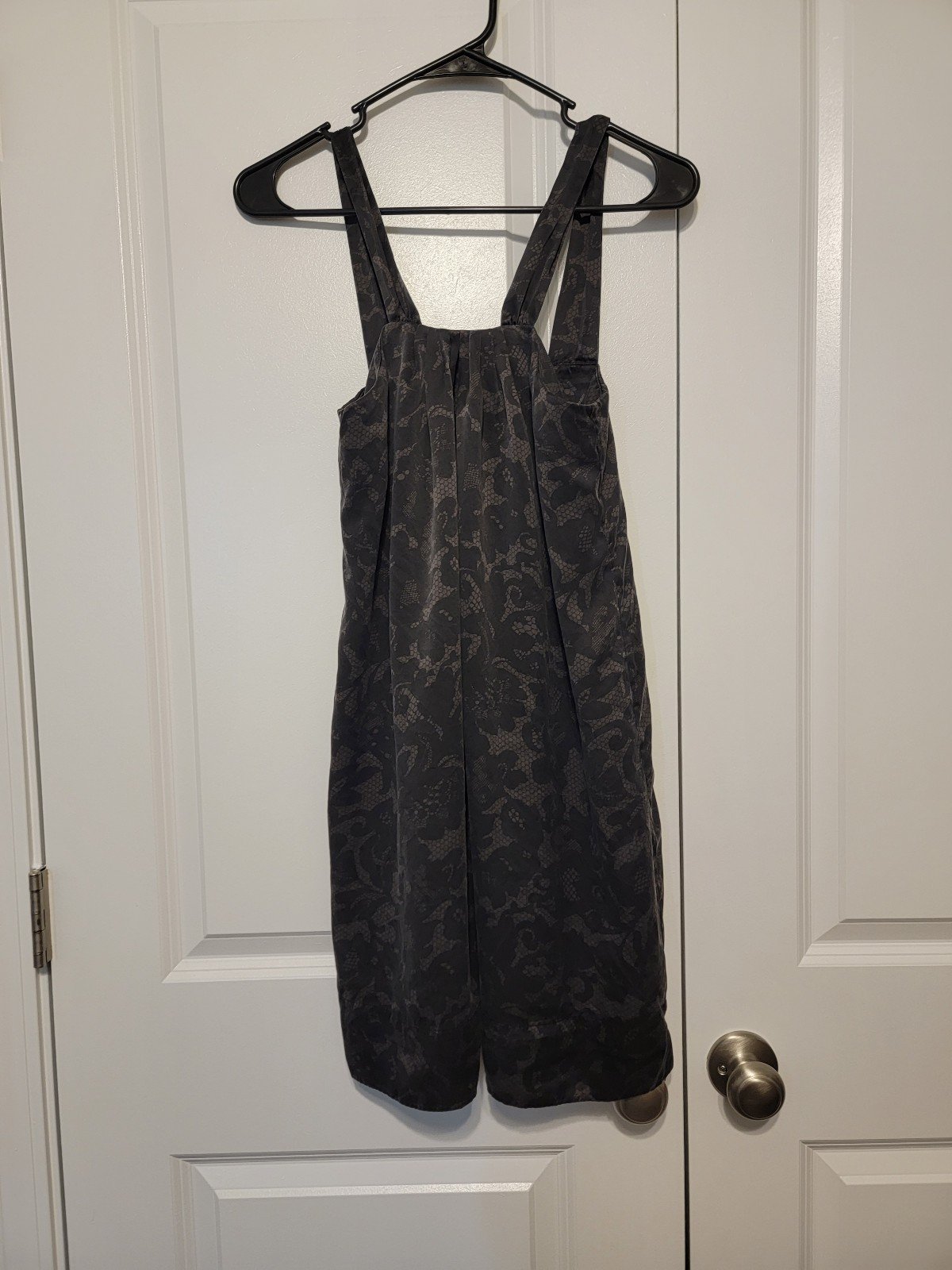 Latest  BANANA REPUBLIC Black & Gray SILK Jumper Sheath Dress Sz 0 mgAnSVRdS for sale