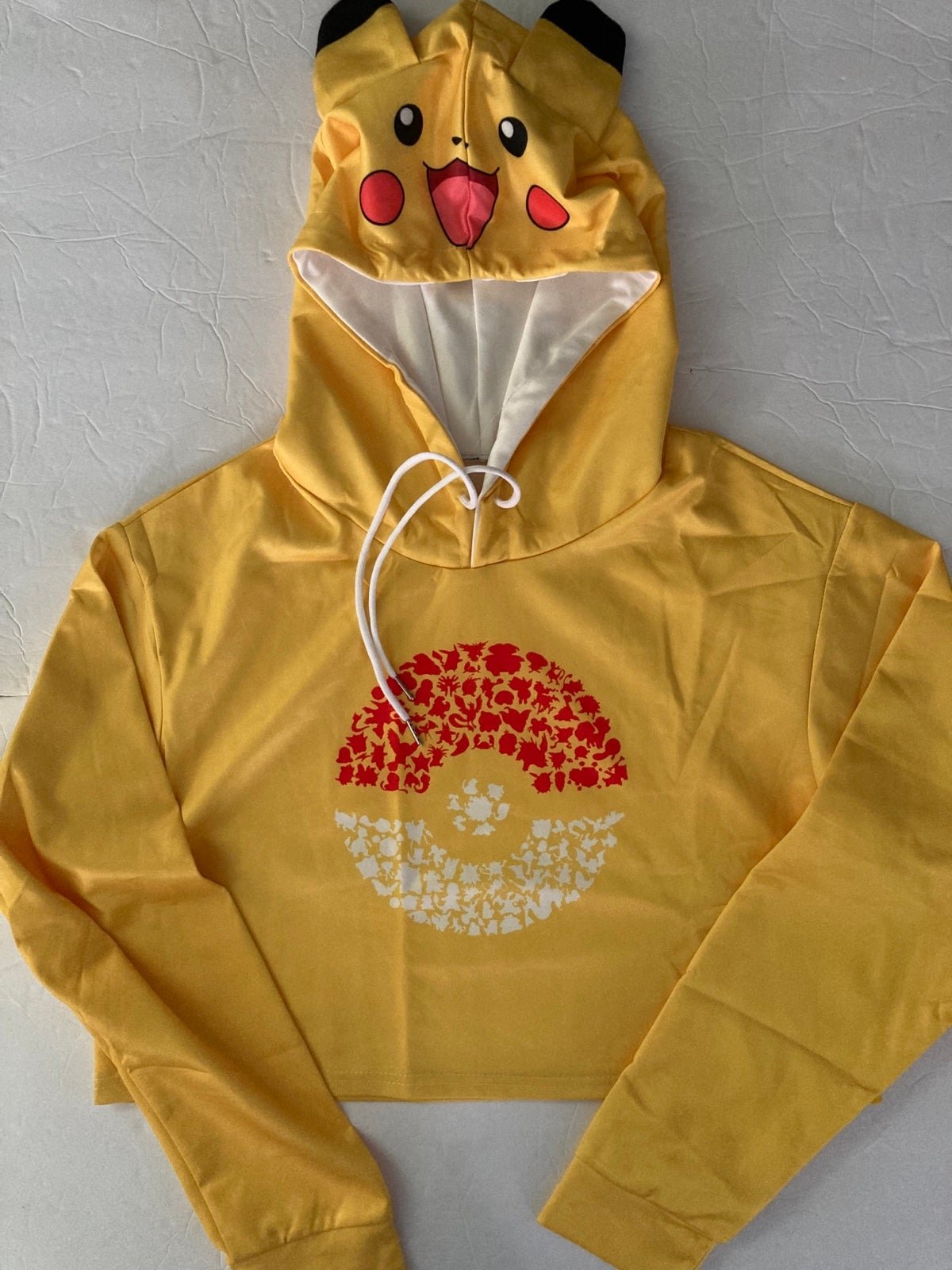 Elegant Pikachu, Pokémon Lightweight Crop Hoodie Large 