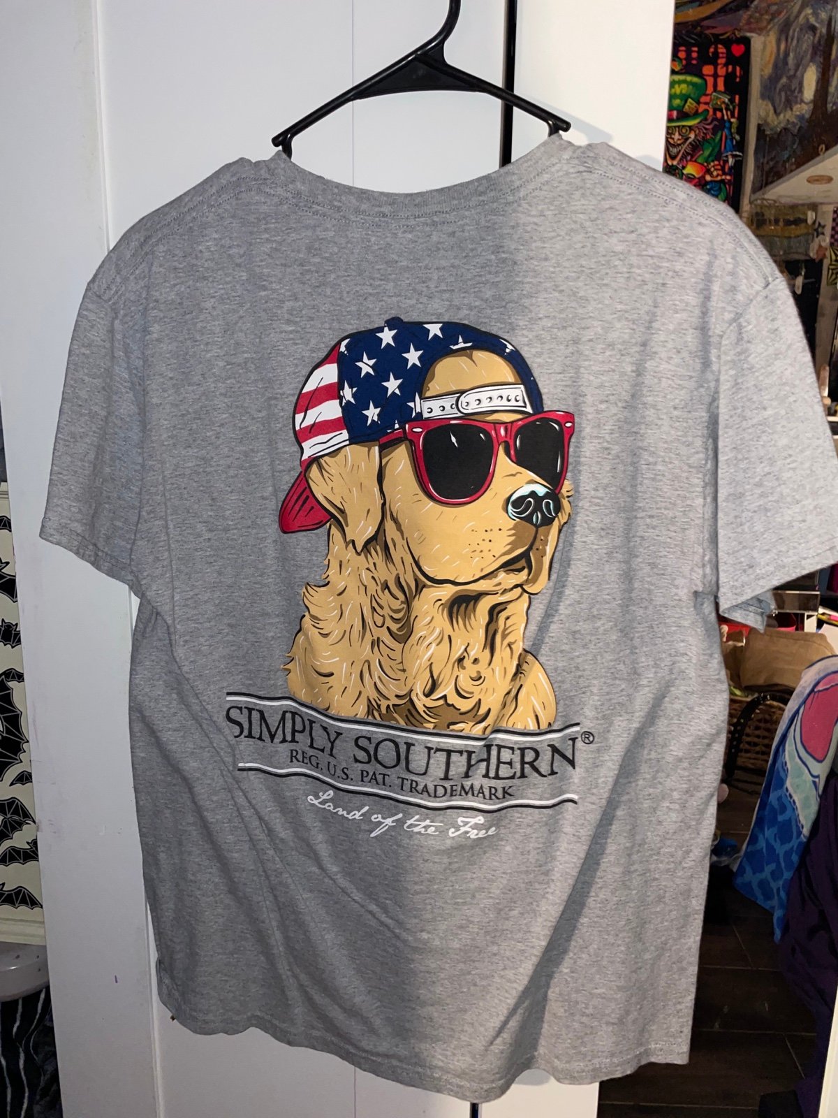Gorgeous Simply souther American flag dog shirt N71D9K8dh Discount