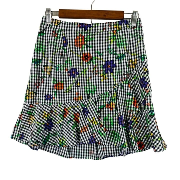 Latest  Romeo & Juliet Couture Skirt Juniors Medium Gingham floral IhaBHLeAE High Quaity