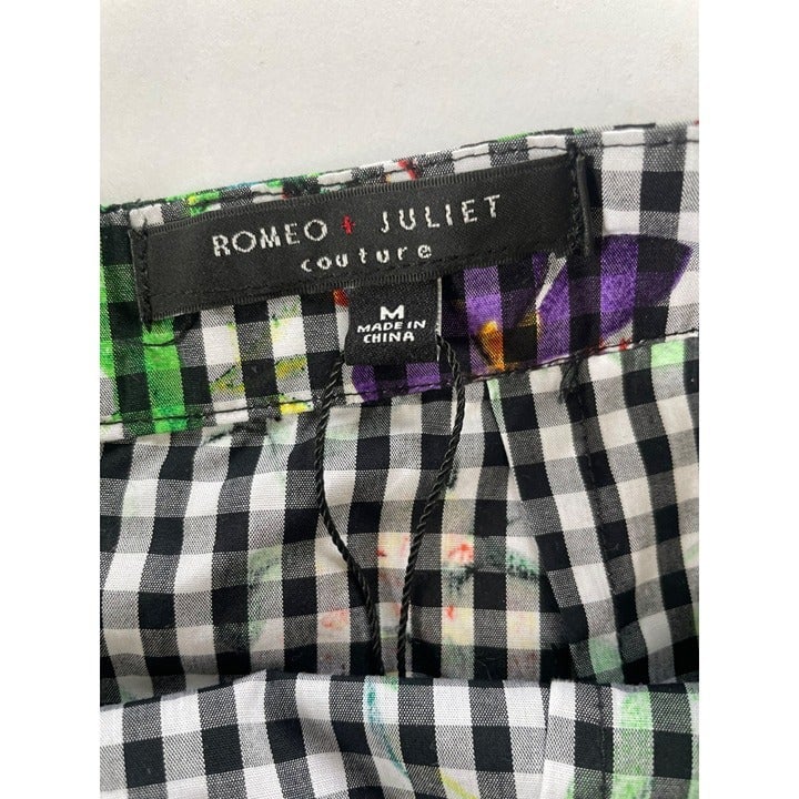Latest  Romeo & Juliet Couture Skirt Juniors Medium Gingham floral IhaBHLeAE High Quaity