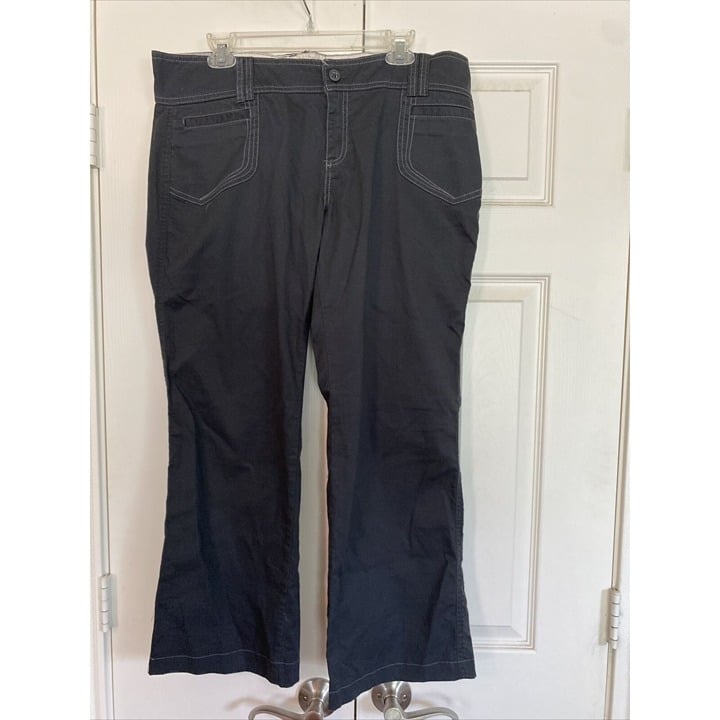 Simple Old navy Charcoal Mid Rise Stretch Cropped Pants