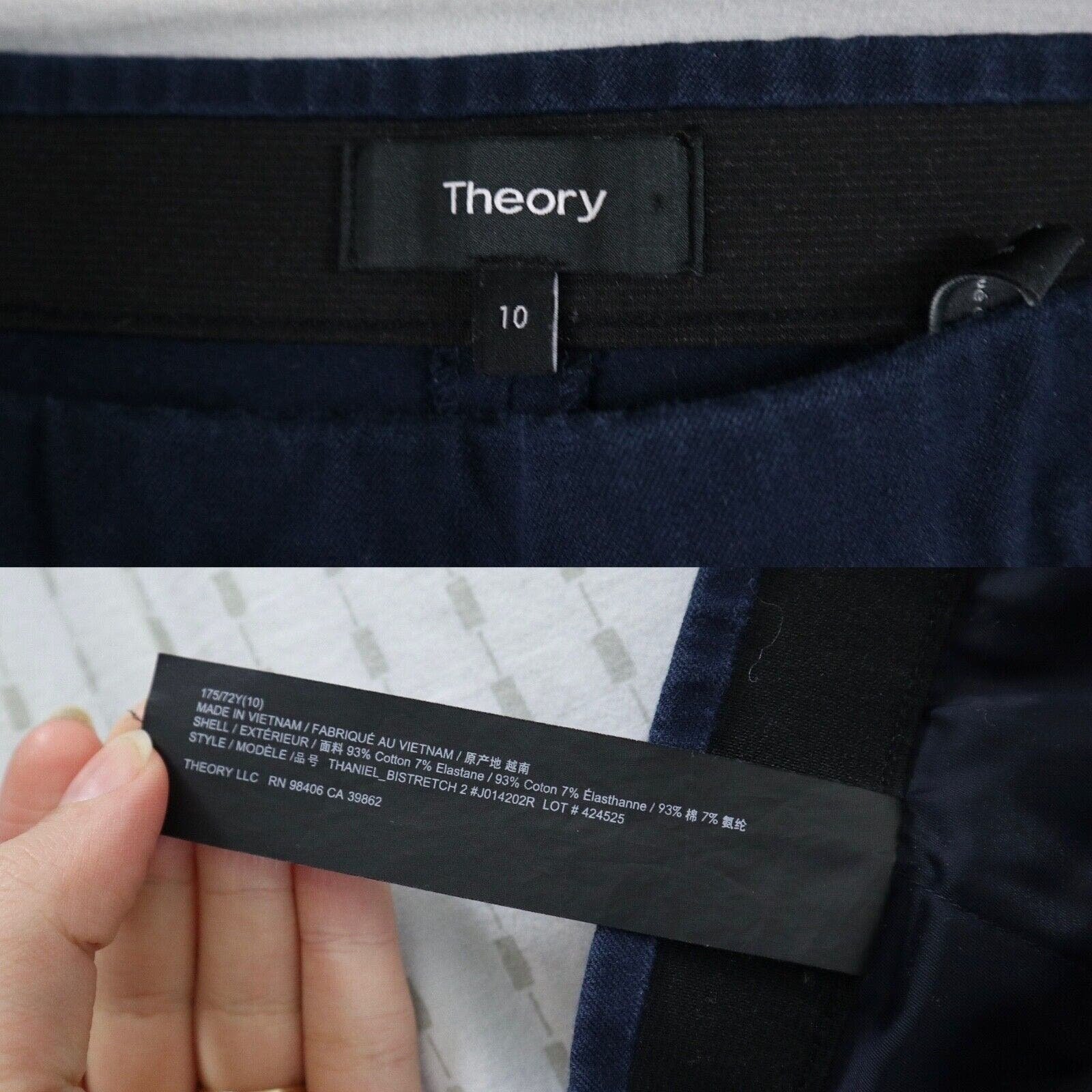 Affordable Theory Size 10 Thaniel Cotton Bistretch Pant Slim Ankle Pull On Pants Blue ocKaCbKU5 Counter Genuine 