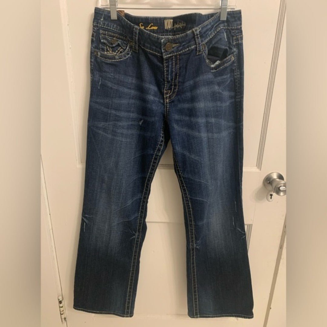 good price Kut from the Kloth Distressed super low jean