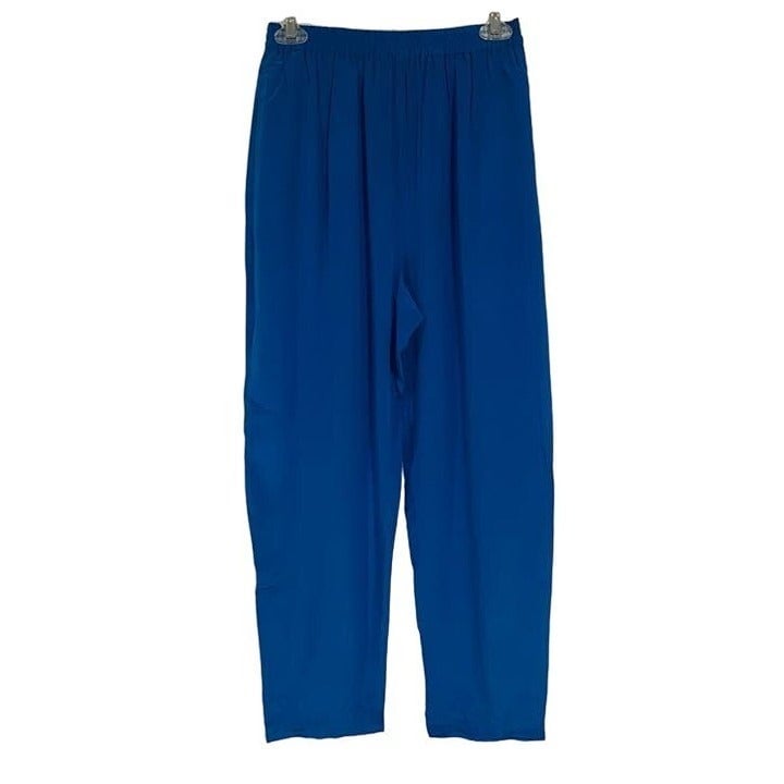 Beautiful Diane Von Furstenberg Blue Silk Pants Size 12